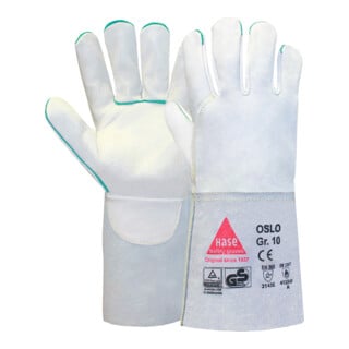 Hase Oslo K Gants de soudure en cuir de vachette pleine fleur