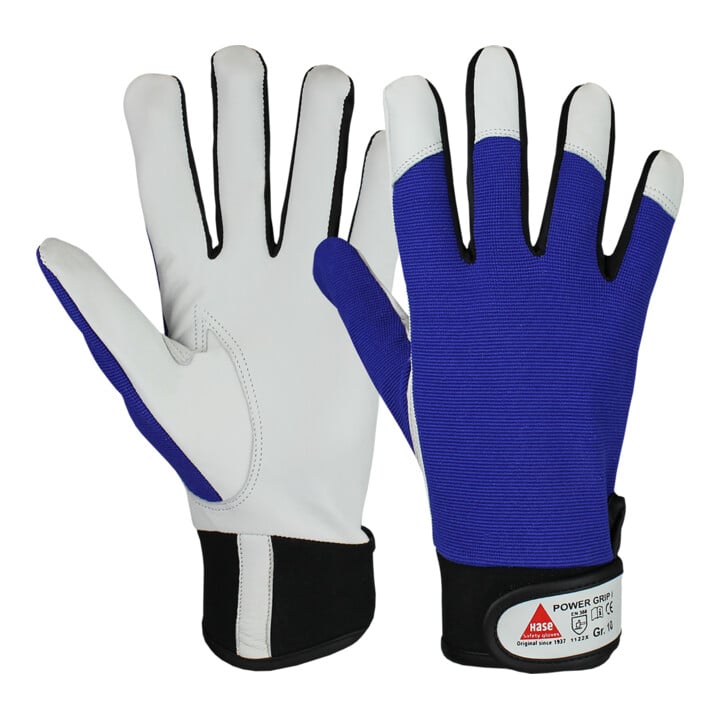Hase Power Grip I Gants de montage en cuir d'agneau taille 11
