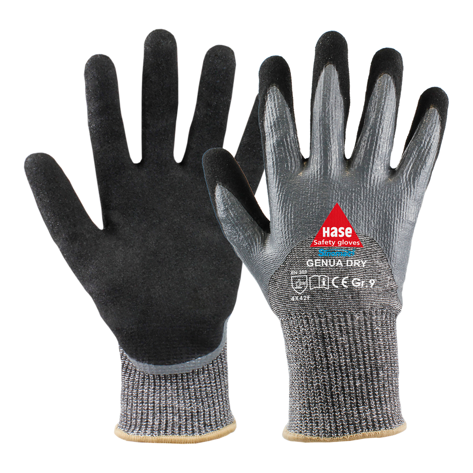 Hase Schnittschutzhandschuhe Genua Dry Größe 9, Dyneema