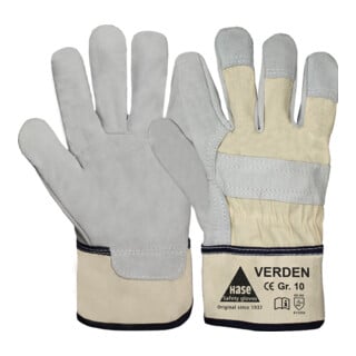 Hase VERDEN, gant de travail en cuir fendu
