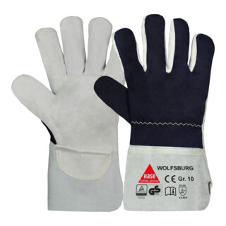 Hase Wolfsburg Gant de travail en cuir de bovin fendu Taille 12