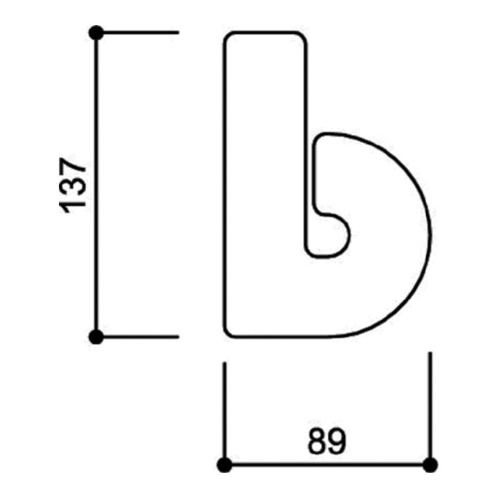 HEWI Hausnummer Kleinbuchstabe b (verschiedene Farben)