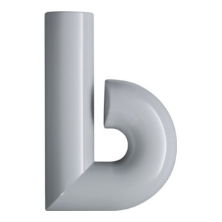Hausnummer Buchstabe b Spezial-Polyamid 99 reinweiß 137,5mm D.33mm HEWI