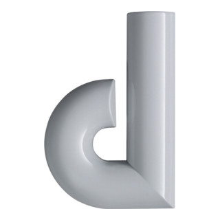 Hausnummer Buchstabe d Spezial-Polyamid 90 tiefschwarz 134,4mm D.33mm HEWI