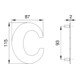 Hausnummer Lettre c VA ma 110mm L.87mm EDI