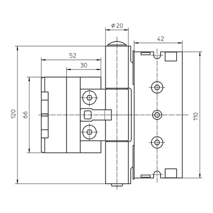 Haustürband BAKA protect 3D STA m.vern. 120kg Holzhaustüren