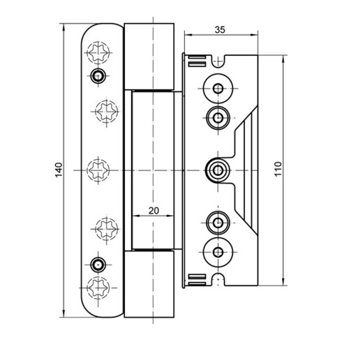 Haustürband Baka Protect 4010 3D STA verz.160kg Holzhaustüren SIMONSWERK