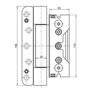 Haustürband Baka Protect 4010 3D STA weiß 160kg Holzhaustüren SIMONSWERK-5