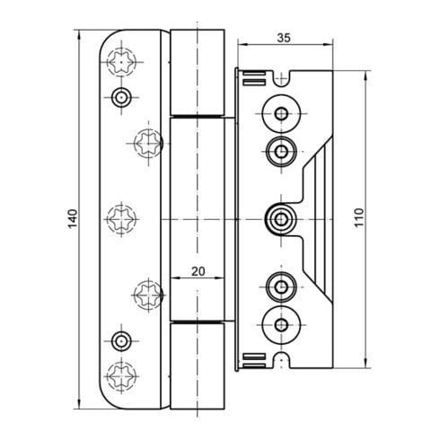 Haustürband Protect 4010 3D FD VA ma geb.160kg Holzhaustüren SIMONSWERK