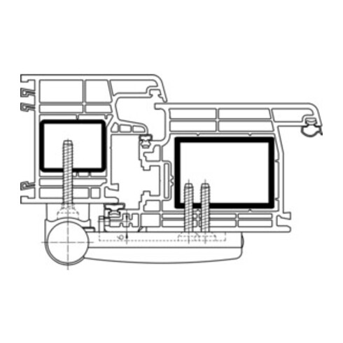 Haustürband Siku 3D K 3030 aus weißem Stahl