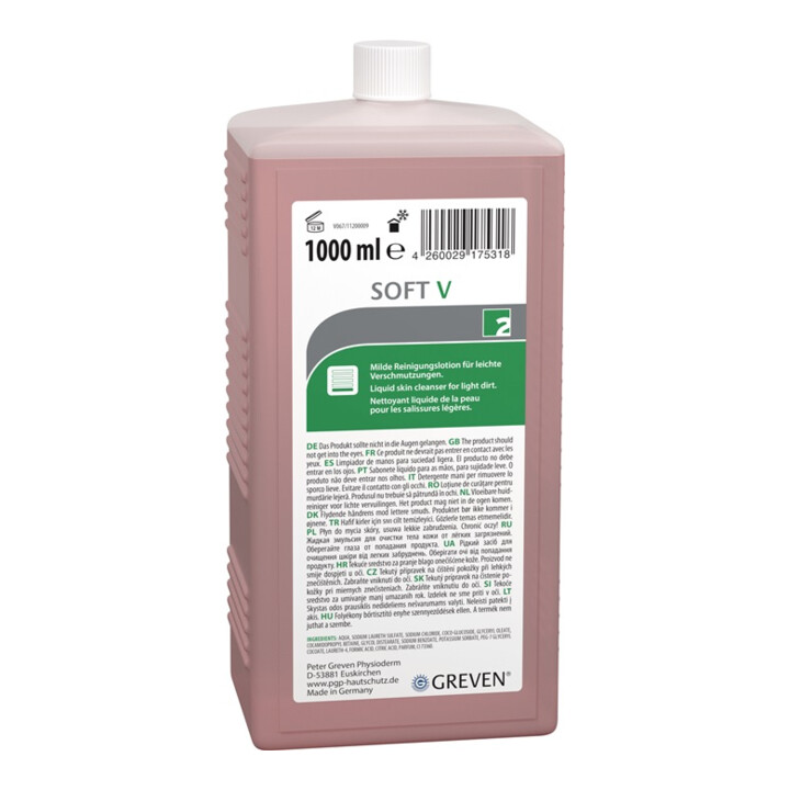 Hautreinigungslotion GREVEN® SOFT V 1l leichte Verschmutz.Flasche