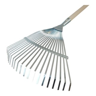 Havau Balai à feuilles 21 dents galvanisé avec manche
