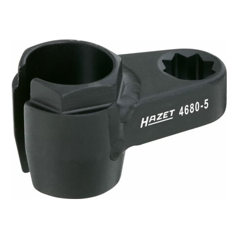 HAZET Abgassonden Einsatz 4680-5 ∙ Dubbele vierkant hol 12,5 mm (1/2 inch) ∙ Buiten-zeskant-profiel ∙ 22 mm