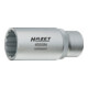 HAZET Abgassonden Einsatz 4680-8, 1/2 Zoll (12,5 mm) Doppel-Vierkant, Außen Sechskant Profil, SW 17 mm-1