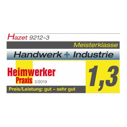HAZET Accu-slagmoersleutel 9212-3LB/4 ∙ Losdraaimoment maximaal: 700 Nm ∙ Vierkant massief 12,5 mm (1/2 inch) ∙ Aantal gereedschappen: 4