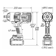 HAZET Accu-slagmoersleutel 9213-1000 ∙ Losdraaimoment maximaal: 1400 Nm ∙ Vierkant massief 20 mm (3/4 inch)-5
