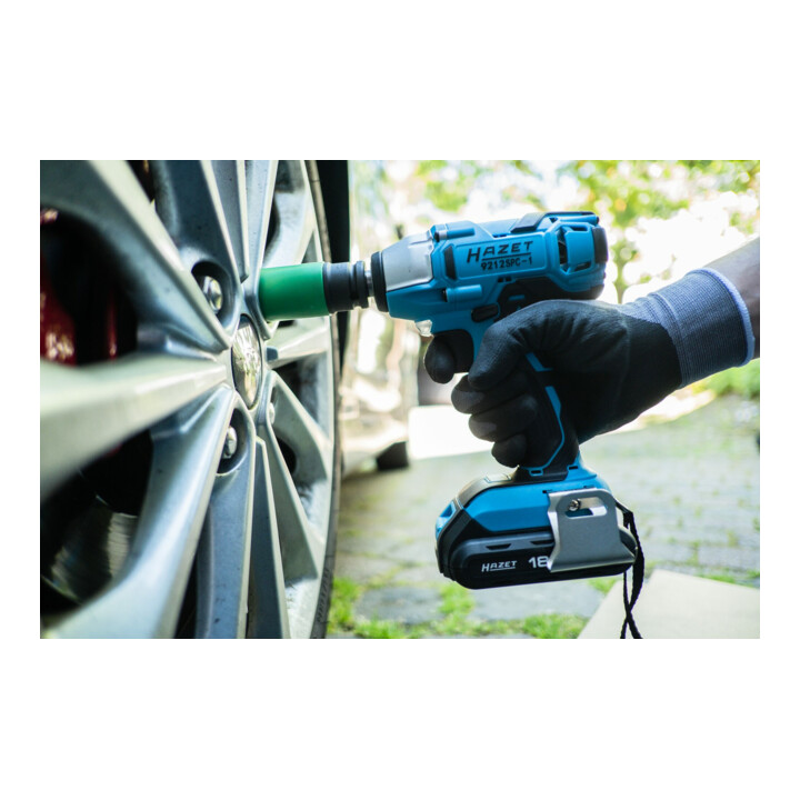 HAZET Accu-slagsleutelset 18 V 9212SPC-1/4 Maximaal losdraaimoment: 260 Nm Massief vierkant 12,5 mm (1/2 inch) Aantal gereedschappen: 4