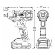 HAZET Accuslagmoersleutel ∙ 18 V 9212SPC-010 ∙ Losdraaimoment maximaal: 260 Nm ∙ Vierkant massief 12,5 mm (1/2 inch)-2
