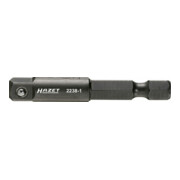 HAZET Adapter 2238-1 ∙ Zeskant massief 6,3 = (1/4 inch) ∙ Vierkant massief 6,3 mm (1/4 inch)