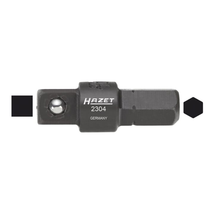HAZET Adapter 2304 Sechskant massiv 6,3 (1/4 Zoll) Vierkant massiv 6,3 mm (1/4 Zoll)