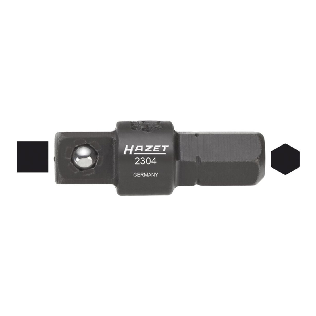 HAZET Adapter 2304 Sechskant massiv 6,3 (1/4 Zoll) Vierkant massiv 6,3 mm (1/4 Zoll)