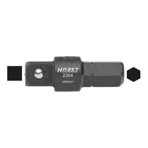 HAZET Adapter 2311 ∙ Zeskant massief 10 mm (3/8 inch) ∙ Vierkant massief 12,5 mm (1/2 inch)