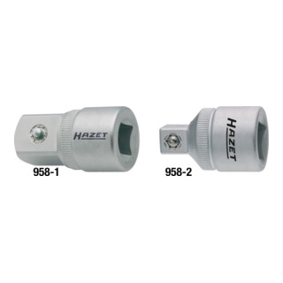 HAZET-adapter 958-2 Vierkant hol 12,5 mm (1/2") Vierkant massief 10 mm (3/8")