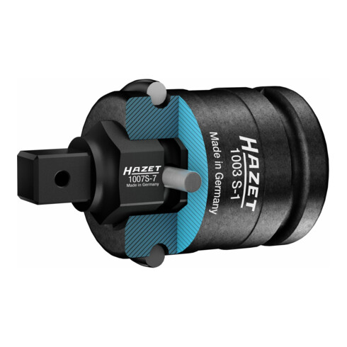 HAZET Adapter verloopstuk 1007S-7/4 ∙ Vierkant hol 20 mm (3/4 inch) ∙ Vierkant massief 12,5 mm (1/2 inch)
