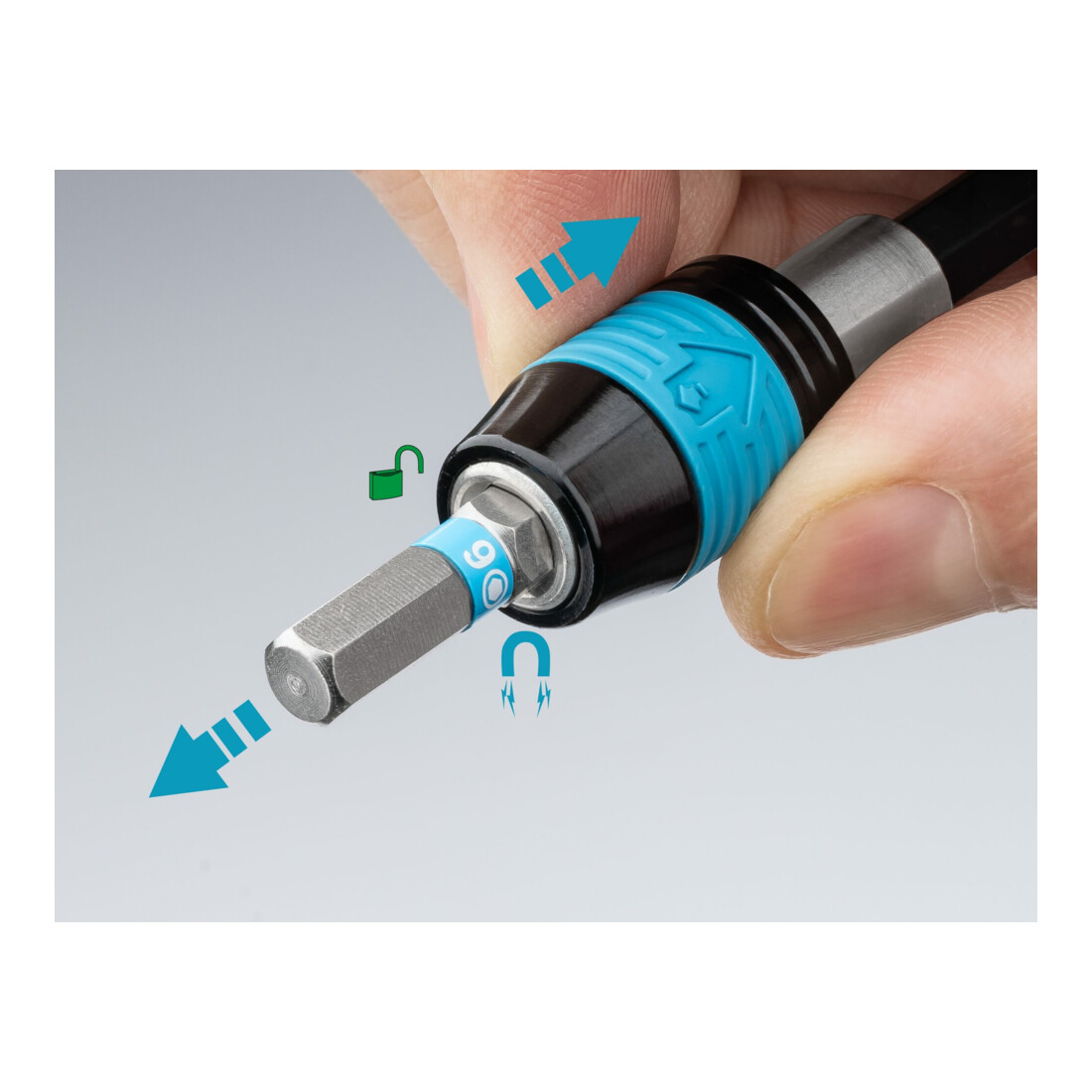 HAZET Adattatore 2239N-6, Attacco esagonale, massiccio, 6,3 (1/4"), Attacco esagonale, cavo, 6,3 (1/4")
