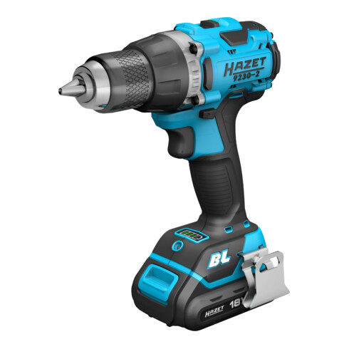 HAZET Akku Bohrmaschinen-Satz, 18 V, 2 Ah, 4teilig 9230-2/4 ∙ Anzahl Werkzeuge: 4