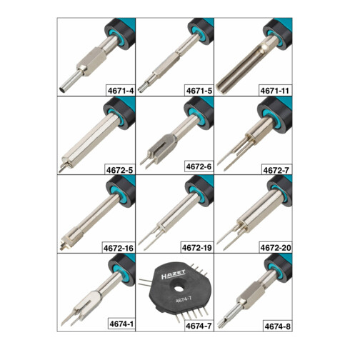 HAZET Assortimento utensili per la rimozione di connettori 4670-5/12
