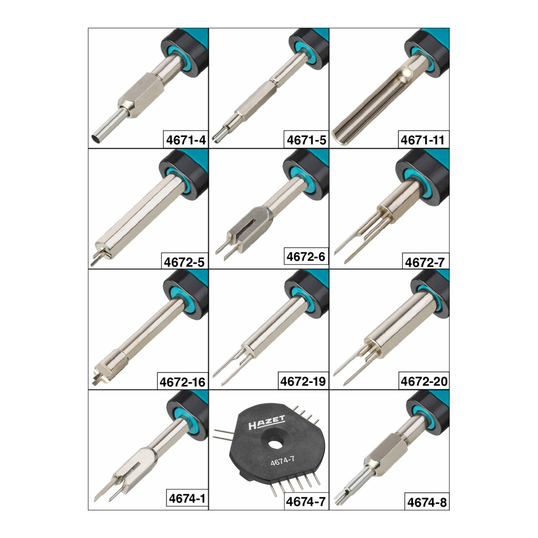 HAZET Assortimento utensili per la rimozione di connettori 4670-5/12