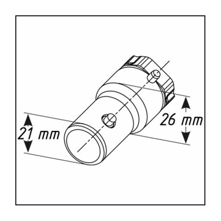 HAZET Aufsteck-Ringschlüssel 6630A-36 Rundaufnahme Durchmesser 21 / 26 mm Außen-Doppel-Sechskant Profil 36