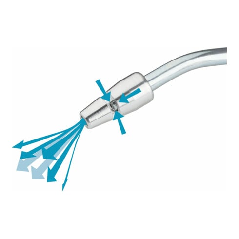 HAZET Ausblaspistole 100 mm, mit Venturidüse und gebogenem Rohr 9040P-4