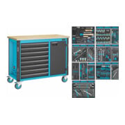 HAZET Banco da lavoro mobile 179NW-8/244 cassetti piatti: 8x81x522x398mm, 244pz.-1