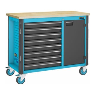 HAZET Banco da lavoro mobile 179NW-8 cassetti, piatto: 8x81x522x398mm