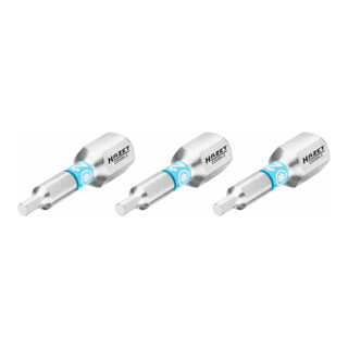 HAZET Bit 2204N-2/3 ∙ Zeskant massief 6,3 = (1/4 inch) ∙ Binnen-zeskant-profiel ∙ 2 mm ∙ Aantal gereedschappen: 3