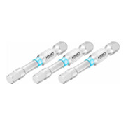 HAZET Bit 2204NSLG-5/3 ∙ Zeskant massief 6,3 = (1/4 inch) ∙ Binnen-zeskant-profiel ∙ 5 mm ∙ Aantal gereedschappen: 3