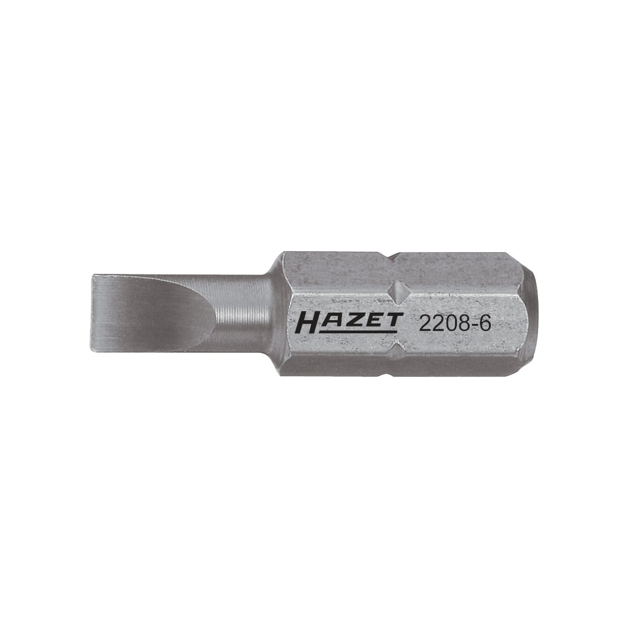 HAZET Bit 2208-9 Sechskant massiv 6,3 (1/4 Zoll) Schlitz Profil 1 x 6
