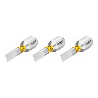 HAZET Bit 2208N-4/3 ∙ Zeskant massief 6,3 = (1/4 inch) ∙ Sleufprofiel ∙ 0.5 x 4 mm ∙ Aantal gereedschappen: 3