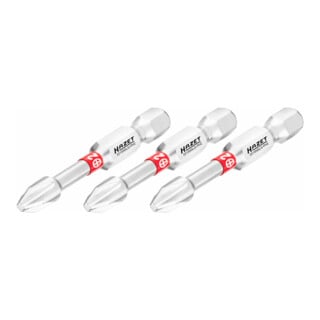 HAZET Bit 2215NSLG-PH2/3, Attacco esagonale, massiccio, 6,3 (1/4"), Profilo intaglio a croce PH, PH2