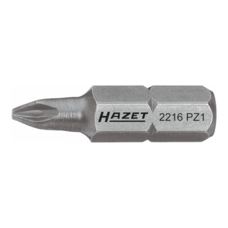 HAZET Bit 2216-PZ3 Sechskant massiv 6,3 (1/4 Zoll) Pozidriv Profil PZ PZ3