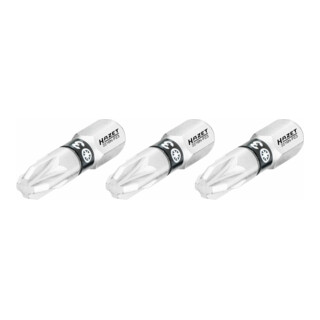 HAZET Bit 2216N-PZ3/3 ∙ Zeskant massief 6,3 = (1/4 inch) ∙ Pozidriv-profiel PZ ∙ PZ3 ∙ Aantal gereedschappen: 3