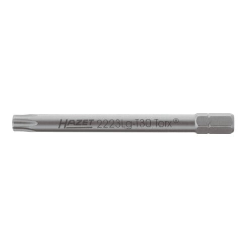 HAZET Bit 2223LG-T30 ∙ Zeskant massief 6,3 = (1/4 inch) ∙ Binnen-TORX®-profiel ∙ T30