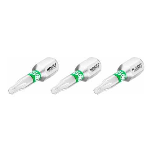 HAZET Bit 2223N-T10/3, Sechskant massiv 6,3 (1/4 Zoll), Innen TX Profil, T10, Anzahl Werkzeuge: 3