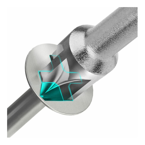 HAZET Bit 2223N-T10H/3 ∙ Zeskant massief 6,3 = (1/4 inch) ∙ Tamper resistant TORX®-profiel ∙ T10H ∙ Aantal gereedschappen: 3