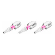 HAZET Bit 2223N-T10H/3, Attacco esagonale, massiccio, 6,3 (1/4"), Profilo TX Tamper Resistant, T10H