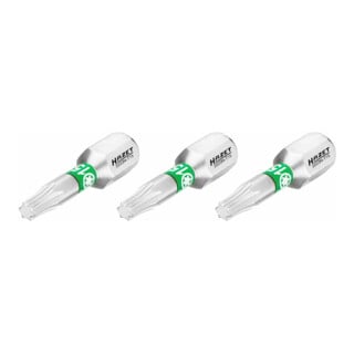 HAZET Bit 2223N-T15/3, Sechskant massiv 6,3 (1/4 Zoll), Innen TX Profil, T15, Anzahl Werkzeuge: 3