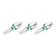 HAZET Bit 2223N-T15/3, Sechskant massiv 6,3 (1/4 Zoll), Innen TX Profil, T15, Anzahl Werkzeuge: 3