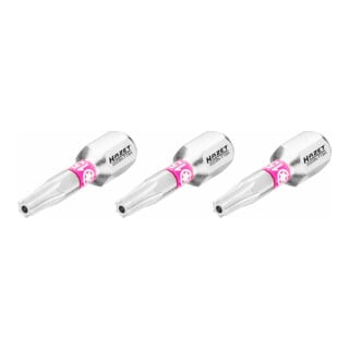 HAZET Bit 2223N-T15H/3 ∙ Zeskant massief 6,3 = (1/4 inch) ∙ Tamper resistant TX-profiel ∙ T15H ∙ Aantal gereedschappen: 3